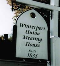 Winterport Union Meeting House Sign